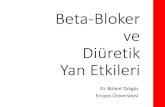 Beta-Bloker ve Di¼retik Yan Etkileri - .Beta Bloker °la§lar Tex Heart Inst J, 1997;24:336-42 PROPRANOLOL