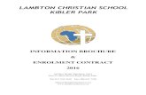 LAMBTON CHRISTIAN SCHOOL KIBLER .LAMBTON CHRISTIAN SCHOOL KIBLER PARK INFORMATION BROCHURE & ENROLMENT