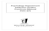 Psychology Department Addiction Studies Practicum Manual ... Supervision may be individual or group