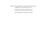 MSc in Optics and Photonics MRes in Photonics .MSc in Optics and Photonics MRes in Photonics