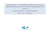 NORDIC CHAMPIONSHIPS IN UNDERWATER PHOTOGRAPHY 2012 ... NORDIC CHAMPIONSHIPS IN UNDERWATER PHOTOGRAPHY