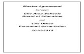 Clio Area Schools Board of Education .Master Agreement between Clio Area Schools Board of Education