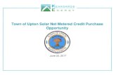 Town of Upton Solar Net Metered Credit Purchase Opportunity .Town of Upton Solar Net Metered Credit
