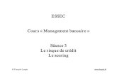 ESSEC - .“ Fran §ois Longin ESSEC Cours « Management bancaire » S©ance 3 Le risque de cr ©dit