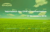 Valorisation des CIVE en m©thanisation 17 Novembre .Chiffres cl©s du groupe ENGIE ... valorisation