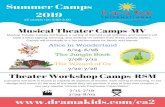 Summer Camps 2019 - .Summer Camps 2019 Musical Theater Camps-MV Theater Workshop Camps-RSM Musical