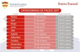 CRONOGRAMA DE PAGOS 2017 CRONOGRAMA DE PAGOS .PENSI“N VENCIMIENTO INTER‰S MORATORIO CRONOGRAMA
