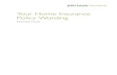 Your Home Insurance Policy Wording - John Lewis Finance .Your Home Insurance Policy Wording Essential