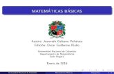 MATEMATICAS B ASICAS - Facultad de .Universidad Nacional de Colombia Matem aticas B asicas Conjuntos