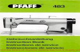PFAFF 483 - Superior Sewing Machine & Supply 483 Instruction    PFAFF 483 CpKFF) f-'. Gebrauchsanleitung