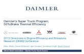 Daimler's SuperTruck Program; 50% Brake Thermal Efficiency .Daimler Trucks North America 12 . Waste