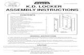 K.D. Locker K.D. LOCKER ASSEMBLY INSTRUCTIONS K.D. LOCKER ASSEMBLY INSTRUCTIONS Single Tier Vanguard