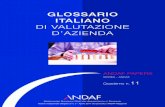 GLOSSARIO ITALIANO DI VALUTAZIONE Dâ€™AZIENDA - .GLOSSARIO ITALIANO DI VALUTAZIONE Dâ€™AZIENDA Inserto