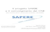 Il progetto SAPERE e il coinvolgimento del .Il progetto SAPERE e il coinvolgimento del CNR ... stazione