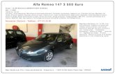 Alfa Romeo 147 3â‚¬500 Euro - Romeo 147 3â‚¬500 Euro Magnifique Alfa Romeo 147 1.9 JTD 115cv avec seulement