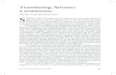 Translating Ariosto: a testimony - .ESTUDOS AVANADOS 26 (76), 2012 109 Translating Ariosto: a testimony