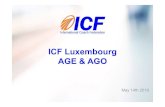 ICF Luxembourg AGE & AGO - .International Coaching Federation Coaching is an integral part of a thriving