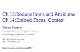 Ch 13: Reduce Items and Attributes Ch 14: Embed: Focus+Context tmm/courses/547-17/slides/reduce-embed.pdf 