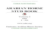 ARABIAN HORSE STUD BOOK Arabian Horse Stud... United Arab Emirates ARABIAN HORSE STUD BOOK Volume I