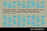 Parentsâ€™ Jury Survey on Junk Food Marketing - .Parentsâ€™ concern about junk food marketing