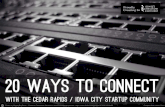 Startup community: 20 resources for Cedar Rapids and Iowa City entrepreneurs