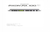 AXON AX 100 mkII V. 1.0 (English) - .AXON AX 100 mkII V. 1.0 English Manual Version 1.0, ... 2.0