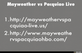 Mayweather vs Pacquiao Live Stream