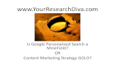Google Personalized Search and your Content Marketing Strategy