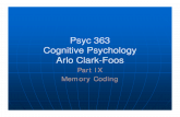 PsycPsyc 363 363 Cognitive PsychologyCognitive acfoos/Courses/363/09_MemoryCoding...PsycPsyc 363 363