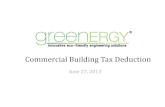 Greenergy: Commercial Building Tax Deduction