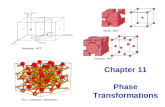 Chapter 11 Phase Transformations Fe 3 C (cementite)- orthorhombic Martensite - BCT Austenite - FCC Ferrite - BCC