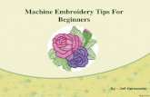 Machine embroidery tips for beginners