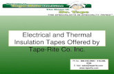 Electrical and Thermal Insulation Tapes Offered by Tape-Rite Co. Inc