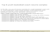 Top 8 youth basketball coach resume samples