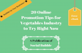 20 online promotion tips for vegetables industry to try right now