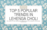 Top 5 popular trends in lehenga choli