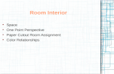 Room Interior Space One Point Perspective Paper Cutout Room Assignment Color Relationships