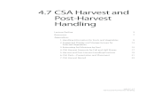 4.7 CSA Harvest and Post-Harvest Handling - .Harvest and Post-Harvest Handling Unit 4.7 | 5 Lecture