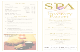 Spa Brochure Inverary .Spa Manicure, Spa Pedicure Spa Facial & Therapeutic Massage Light Lunch approx