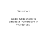 Using Slideshare in Wordpress