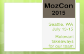 MozCon 2015: Applicable Takeaways