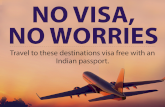 Visa Free Travel For Indian Passport Holders