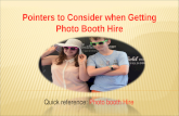 Pointers to Consider when Getting Photo booth Hire