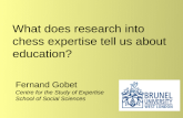 What does research into chess expertise tell us about education gobet