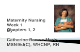 By Catherine Ramos Marin, MSN/Ed(C), WHCNP, RN. &iuml;&frac12; Obstetrics- care of women during childbirth &iuml;&frac12; MCN - the care of childbearing and childrearing families