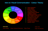 Intro to Visual Communication - Colour Theory Colour Spectrum Colour Wheel Primary Colours Secondary Colours Complementary Colours Analogous Colours Split