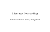 Message Forwarding Semi-automatic proxy delegation
