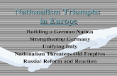 Nationalism Triumphs in Europe Building a German Nation Strengthening Germany Unifying Italy Nationalism Threatens Old Empires Russia: Reform and Reaction