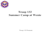 Troop 132 Fremont Troop 132 Summer Camp at Wente