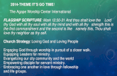 2014-THEME ITâ€™S GO TIME! The Agape Worship Center International FLAGSHIP SCRIPTURE: Mark 12:30-31 And thou shalt love the Lord thy God with all thy soul